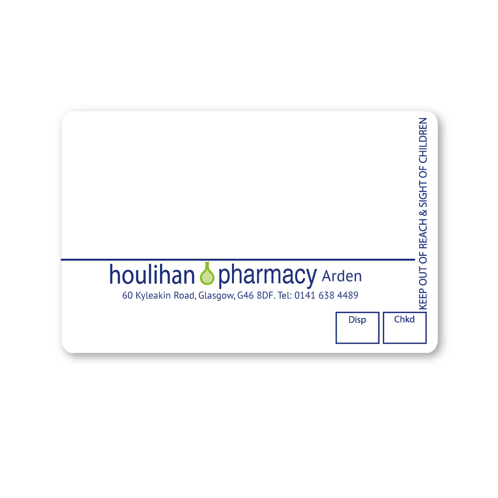 [BREMT3114]  Houlihan Group Arden Pharmacy Labels