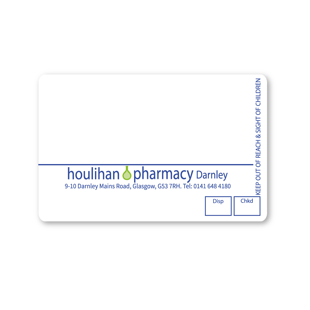  Houlihan Group - Glasgow Hub Pharmacy Labels