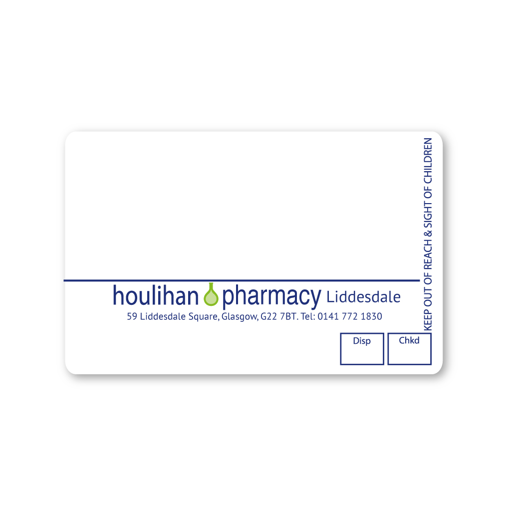  Houlihan Group   Liddesdale Pharmacy Labels