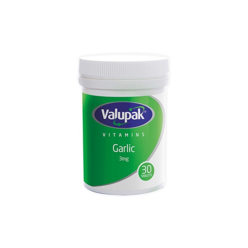 Valupak Garlic 3mg 30 Tablets