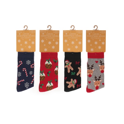 Ladies Christmas Design Socks 