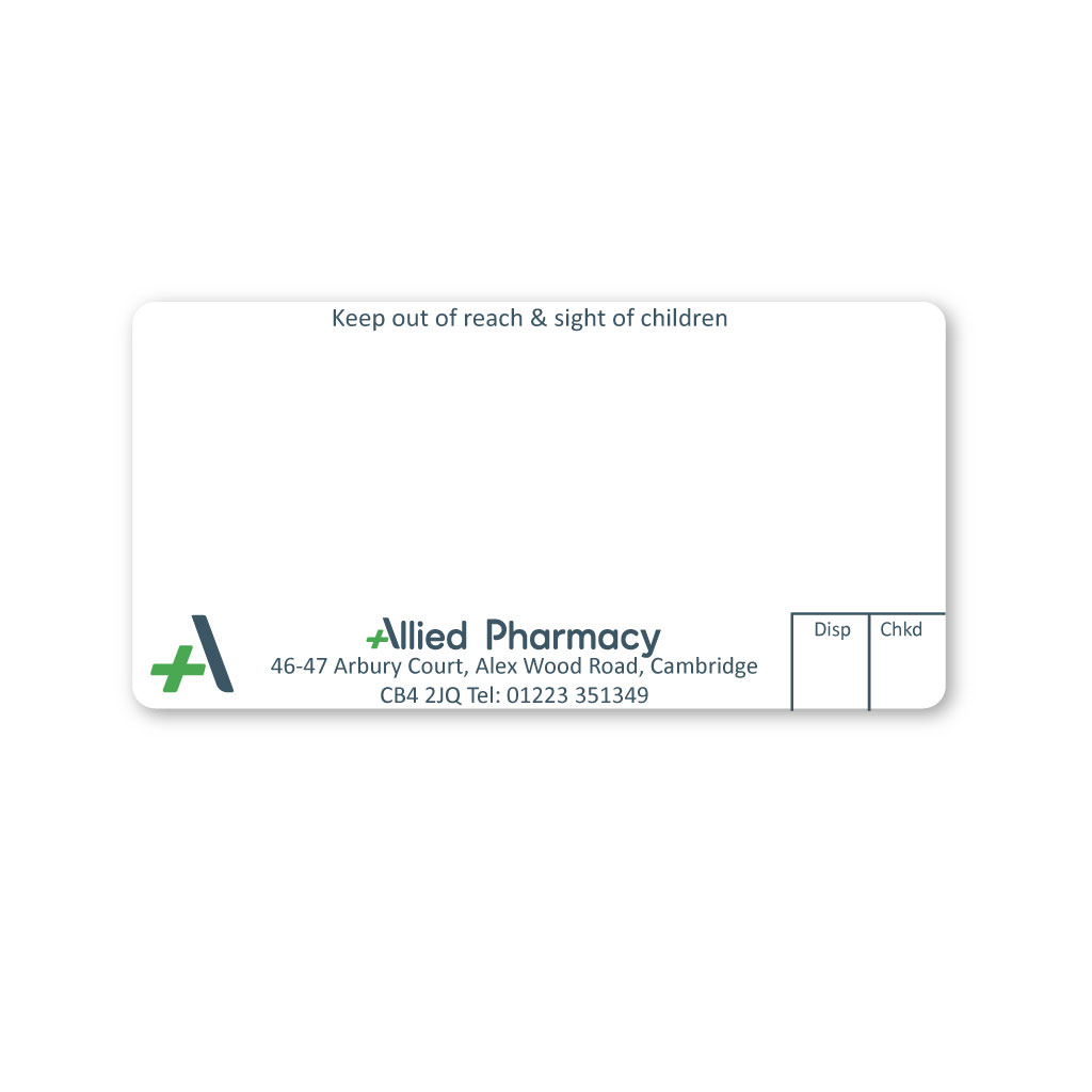 Allied Arbury Court Pharmacy Labels | EMT Healthcare