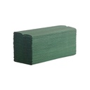C Fold Hand Towels - Green (Pack of 12)