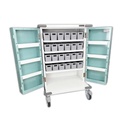 25 tray compact unit dosage trolley