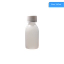 250ml Natural HDPE Capped Round Bottle