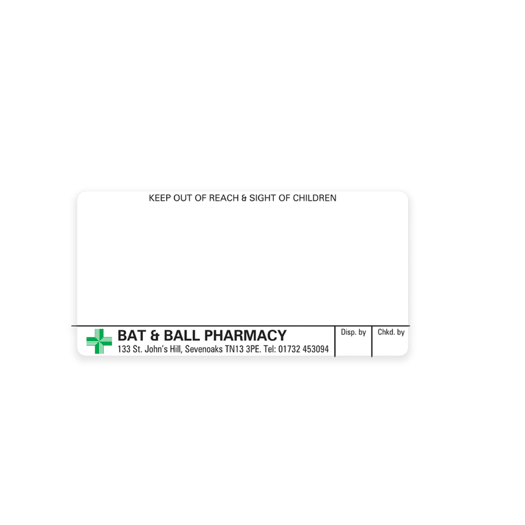 Bat&Ball Pharmacy Dispensing Labels | EMT Healthcare
